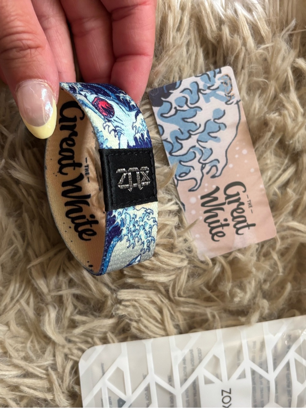 The Great White x ZOX blue wristband